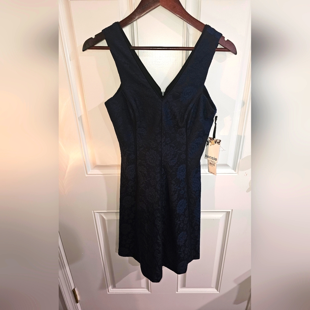 Kensie Navy Floral Mini Dress
